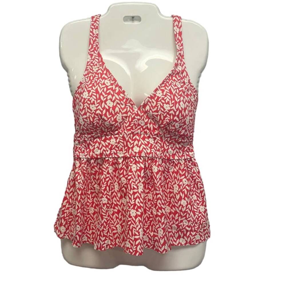 NEW DRAPER JAMES women's summer picnic halter swim top in orange